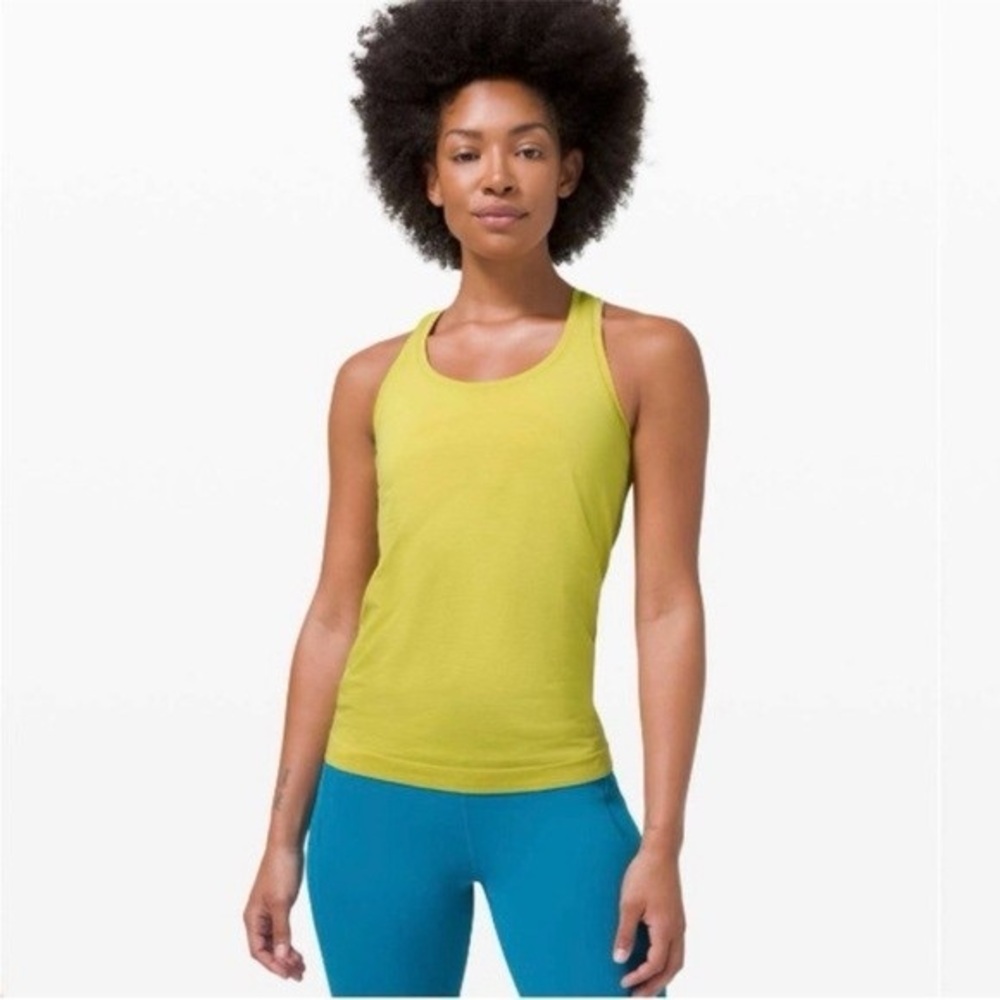 Lululemon Swiftly Tech Scoop Neck Tank 2.0 Yellow Pear Size 6